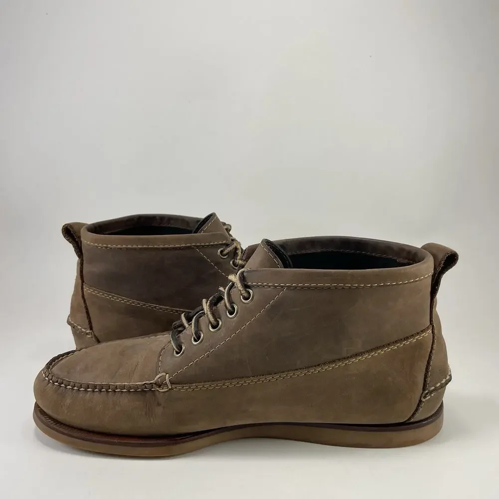 L.L. Bean Jackman Ranger Leather Moc Toe Ankle Chukka Boots Mens Size 10 D